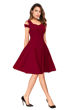 Picture of Cold Sleeve Sweetheart Neck Skater Dress