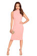 Picture of Mock neck Knee length Bodycon Dress