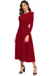 Picture of Full Sleeve belted Midi maxi Dress