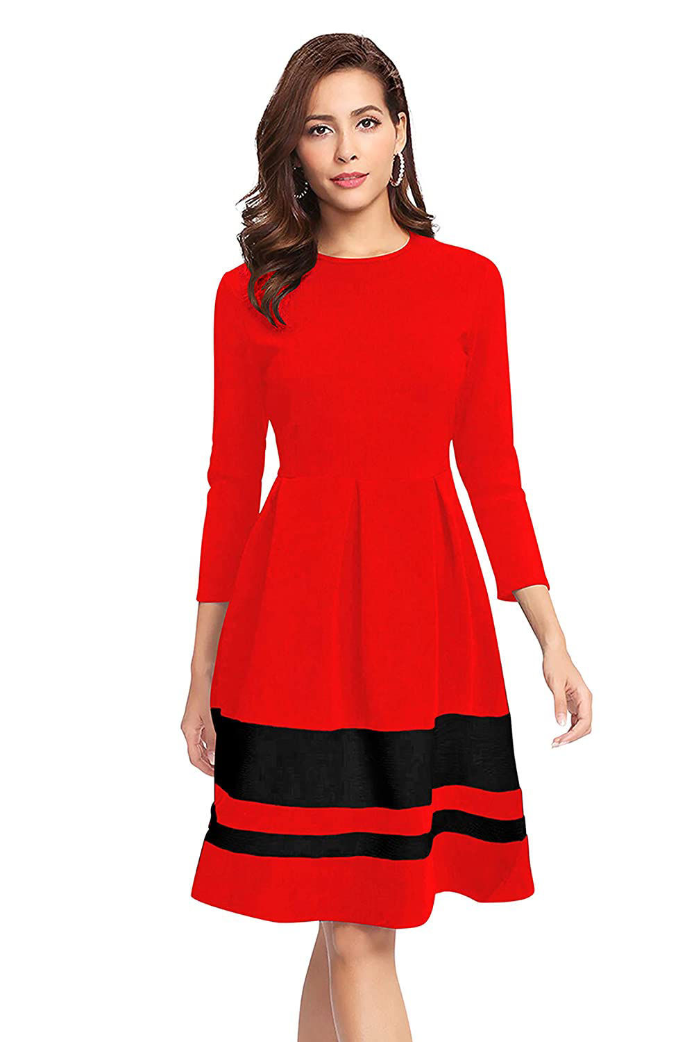 ILLI London. 3/4 Sleeve Knee length Skater Dress