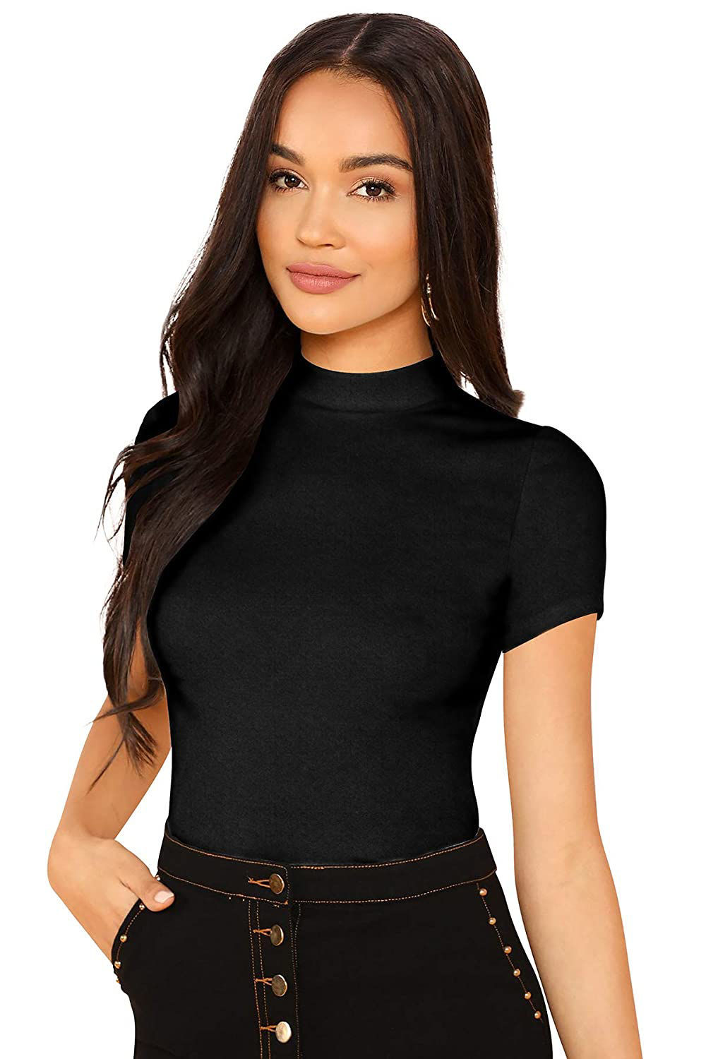mock neck short sleeve golf shirts