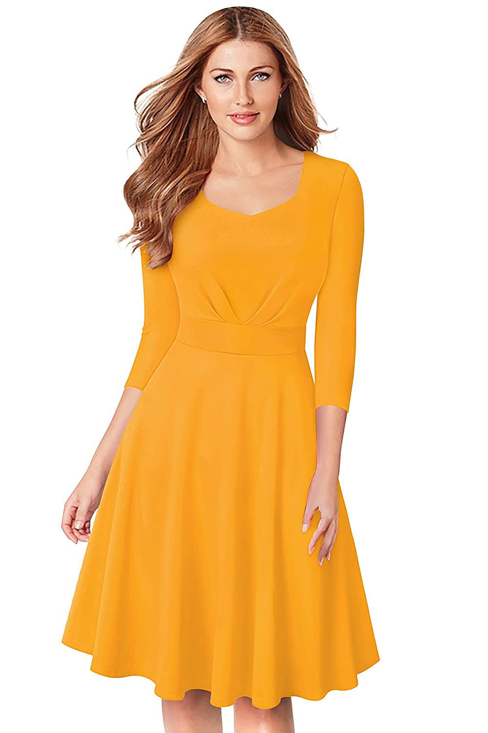 ILLI London. Sweetheart neck A-line Knee length Dress