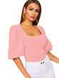 Picture of Puff sleeve Square neck Women's Top