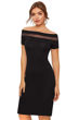 Picture of Topless Knee Length Bodycon dress with mesh